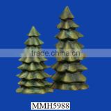 New Product Novelty Green Resin Christmas Tree Topper