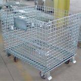 Customized Foldable Storage Cage/ Wire Container With Wheels thumbnail-1