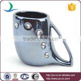 Wholesale Coffee Cup Set Ceramic Set With Diamond Design thumbnail-5
