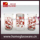 Vintage Set of 6 Libbey Red Drinking Glasses Old Fashioned Cup thumbnail-1