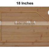 Natural Bamboo Cutting Board With Deep Drip Groove thumbnail-2