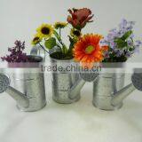 3pc Silver Antique Artcraft Speckled Outdoor Metal Watering Can thumbnail-1