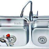 Topmount Double Bowl Stainless Steel Sink thumbnail-1