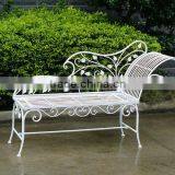 Cream Garden Antique French Chaise Lounge thumbnail-1