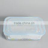 3 Pieces Plastic Lunch Box Rectangular Food Container With Lid thumbnail-6