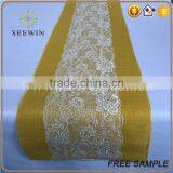 Burlap Cheap Table Runner for Home and Wedding Ornament thumbnail-6