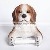 Cute Resin Dog Bust Funny Animal Toilet Paper Roll Holder