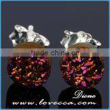 Druzy 925 Sterling Silver Earring, Gemstone Silver Jewellery Natural Turquoise Earring thumbnail-2