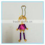 Wholesale Good Quality Handmade Beautiful Couples Sexy Girl and Boy Metal Pendant Key Chains thumbnail-2