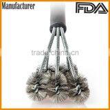 High Quality Stainless Steel Barbecue BBQ Grill Cleaning Brush thumbnail-3