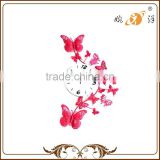 2015 Hot Selling Beautiful Red Butterfly Wall Clock China