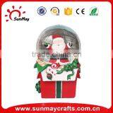High Quality Custom Christmas Resin Glass Human Snow Globe With Santa Claus Inside thumbnail-1