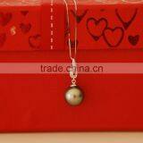 Simple 9-10mm TahitIan Pearl Pendant Designs thumbnail-1