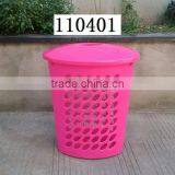 Square Plastic Laundry Basket Hamper With Lid thumbnail-1