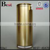 50 ml Gold Acrylic Cylinder Container Bottle for Cosmetic thumbnail-1
