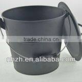 Household Metal Matte Black Coal Buckets thumbnail-5