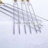 6 Pieces BBQ Tool Stainless Steel BBQ Fork Roasting Fork With Wood Handle thumbnail-2