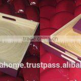 Set of 3 Spun Bamboo Trays thumbnail-1