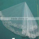 2017 China Factory Cheap Bride Accesories Veil With Lace Trim and Comb thumbnail-1