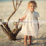 2017 Latest Wholesale Baby Clothes Hot Sale Cheap Clothing Children's Boutique Short Sleeve Summer White Baby Girl Summer Dress thumbnail-4