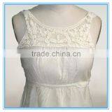 Summer Ladies White Lace Cotton Vest Maternity Clothing With Back Tie thumbnail-2