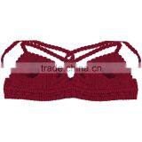 Crocheted Bra,red Bra, Big Nylon Bra