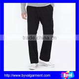 2015 OEM wholesale mens solid color sports gym trousers with side & back pockets