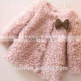 Toddlers Kids Girls Faux Lamb Fur Furry Shaggy Warm Jacket Trench Coat Outwear thumbnail-4
