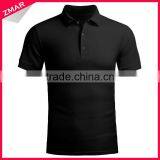 Bulk Sale Plain Model Black Sport Cheap Polo Shirt 100% Polyester Dry Fit thumbnail-1