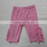 2017 Seasons Baby Girls Cotton Pants Beautiful Kids Girls Solid Color Capris Lace Ruffle thumbnail-6
