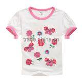 Wholesale Summer Cotton Priting Kids Girl Short Sleeve t Shirts thumbnail-1
