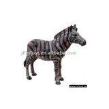 Wood-carved Standing Zebra in Rustic Finishing thumbnail-1