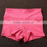 Women Color Contrast Waistband Skinny Sports Yoga Shorts With Two Side Pocket thumbnail-6