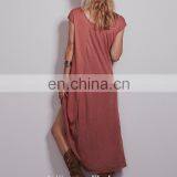 Cap Sleeve Woman Knit Midi Dress ,fashionable Woman Loose Fix Dress thumbnail-6