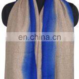Gauze Pashmina Wool Shawl With Ombre Dye thumbnail-6