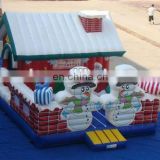 Hot sale outdoor inflatable Christmas house bouncer for party