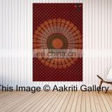Maroon Ethnic Tapestry Mandala Old Mor Mat Home Decor Throw Wall Hanging hippie tapestry