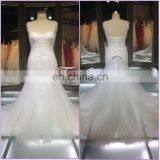 1A051cx Charming Lace Up Appliqued Sweetheart Spaghetti Srtaps Floor-lenghti Sweep Train Mermaid Wedding Dress 2016 thumbnail-1