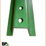 Green painted u shape post ground stakes