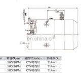 12v 2000w DC Motor for Hydraulic Pump:ZD1221 thumbnail-5