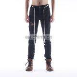 DiZNEW OEM Wholesale Men Stock Dropshipping no Hole Plain Black Jeans thumbnail-3