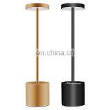 Shenzhen Wholesale Hotel Restaurant Golden Wireless Cordless USB Rechargeable Touch Dimming Desk Lamp thumbnail-3
