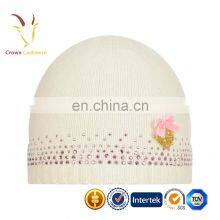 Pretty Cashmere Knitted Scarf Glove And Hat Set for Girls thumbnail-3