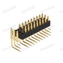 Dnenlink 3.00mm Pitch Triple Row H4.0mm Right Angle Male Header DIP Type PogoPin Header thumbnail-1