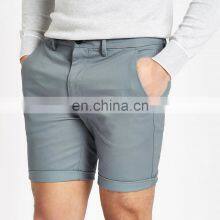 Wholesale Hot Selling Blue Skinny Chino Shorts Half Pants for Men thumbnail-3