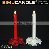 Flickering LED insert candle with realistic flame, with remote and with USA and EU patent