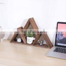 Wood Wall Mounted Hanging for Wall Storage Display Bedroom Mountain Decor Triangle Shelf