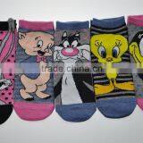 Girls Comic Ankle Socks. 5 - Pack. 3D Bow thumbnail-1