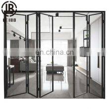 Narrow Border Line Bi Fold Aluminum Patio Door Luxury Lowe Glass Slim Frame Aluminium Bifold Folding Sliding Door