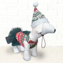 Christmas Pet Dress/ Green Dog Clothes/ Green Red Skirt/ Family Pet Dress/ Hot Sale Dog Clothes/ thumbnail-3